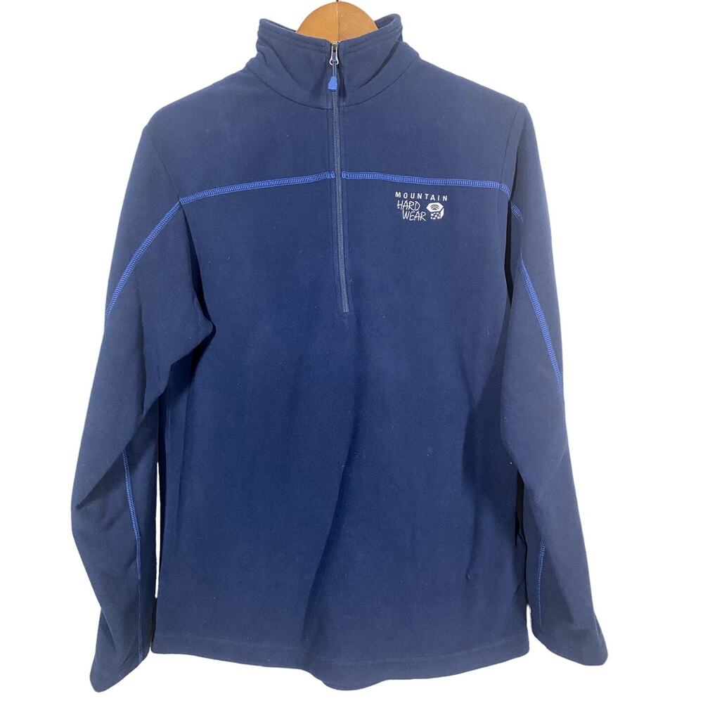 Mountain Hardwear Half Zip Fleece Pullover Sweatshirt Lightweight Blue - M
